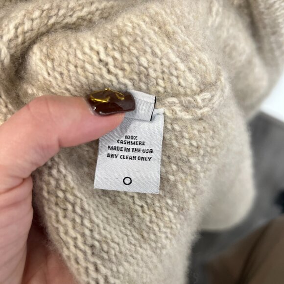 $2195 The Elder Statesman Beige Knit Cashmere Open Midi Vest one size - Picture 7 of 7